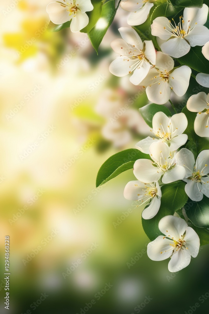 Obraz premium Beautiful background template made of Spring flowers.