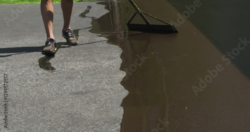 re-paving asphalt in driveway