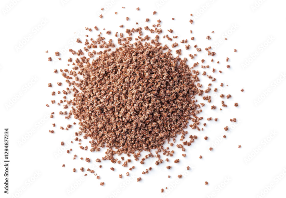 Ground carob flying isolated on white background, clipping path
Ground carob flying isolated on white background, clipping path
