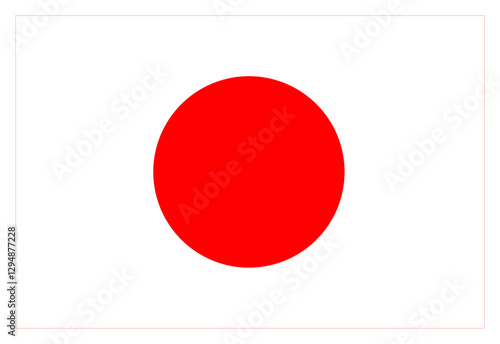 Rectangle Japan Flag Asian Country