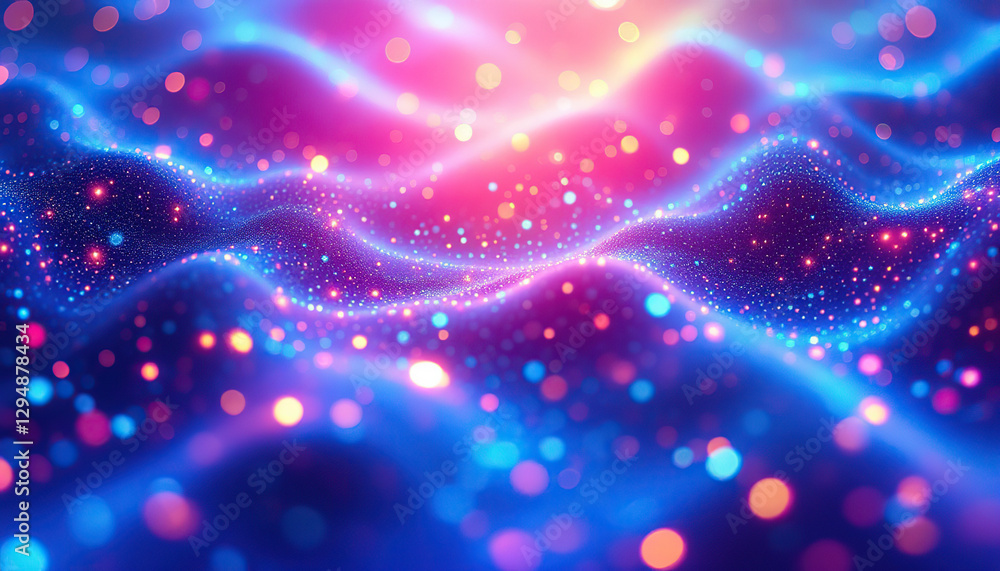 Abstract Colorful Particle Wave Background Design Abstract Colorful Particle Wave Background Design