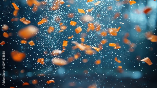 Orange Confetti Explosion: A Burst of Autumnal Joy