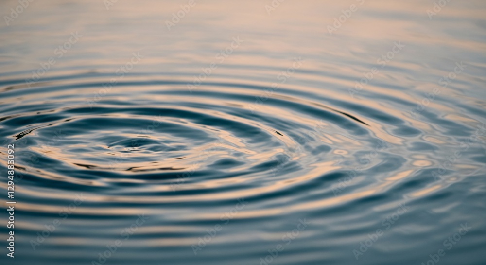 Close-up of a water ripple effect with soft lighting and reflections Close-up of a water ripple effect with soft lighting and reflections