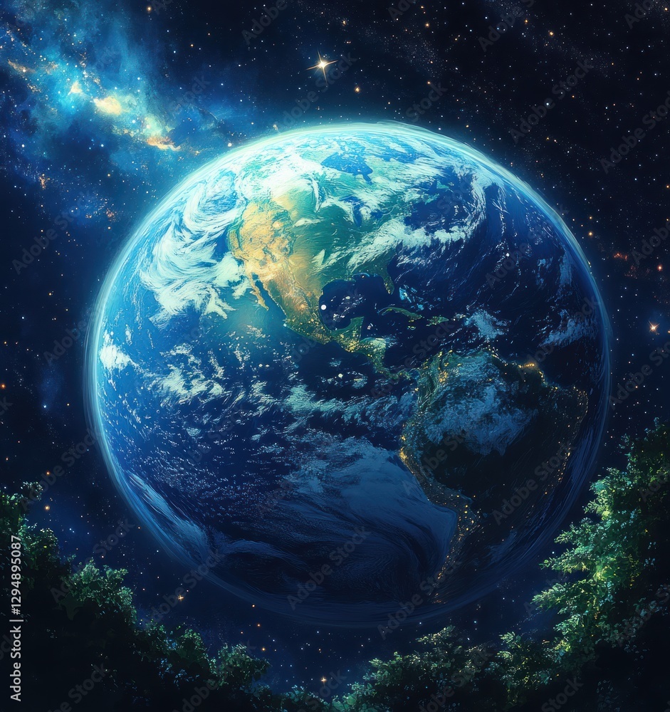 Obraz premium Earth from Space - Detailed View of South-East Asia and Surrounding Oceans