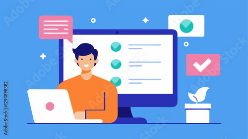 Virtual Review An auditor conducting a virtual review via video call with a shared screen displaying a checklist of compliance requirements for cryptocurrency businesses.
