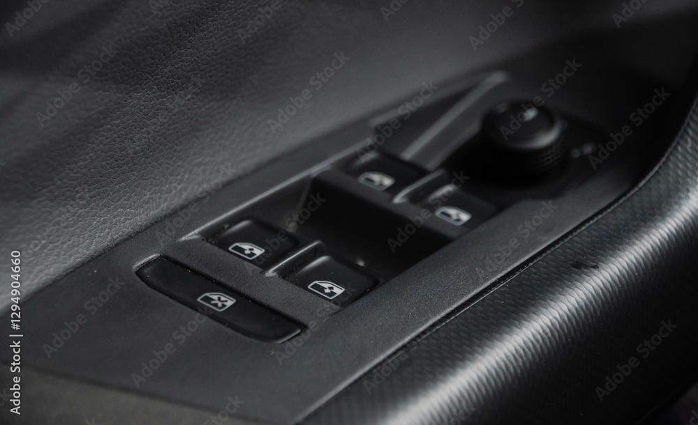Fototapeta premium Car power window control buttons