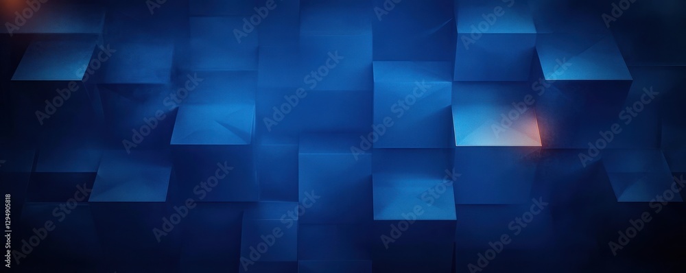 Deep Blue Abstract Geometric Background with Ethereal Lighting and Minimalist Design Deep Blue Abstract Geometric Background with Ethereal Lighting and Minimalist Design