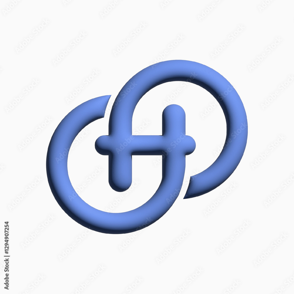 3D H letter logo with alpha symbol combination 3D H letter logo with alpha symbol combination