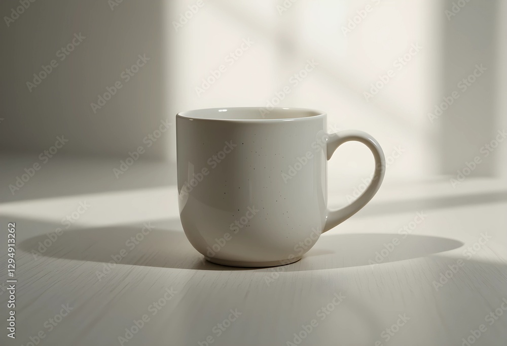 A ceramic mug with a smooth handle on a neutral surface. Soft lighting highlights its clean design and subtle texture. A simple, minimalist composition emphasizing warmth and everyday use. A ceramic mug with a smooth handle on a neutral surface. Soft lighting highlights its clean design and subtle texture. A simple, minimalist composition emphasizing warmth and everyday use.