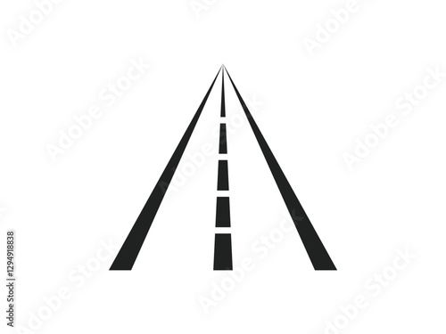 editable vector creative letters A asphalt road symbol design illustration isolated on transparent background