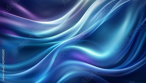 Wallpaper Mural A high-resolution abstract wavy gradient background in vibrant blues and purples, with a soft blur effect. Torontodigital.ca