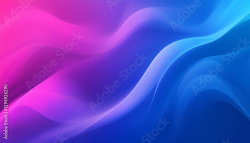 Wallpaper Mural A high-resolution abstract wavy gradient background in vibrant blues and purples, with a soft blur effect. Torontodigital.ca