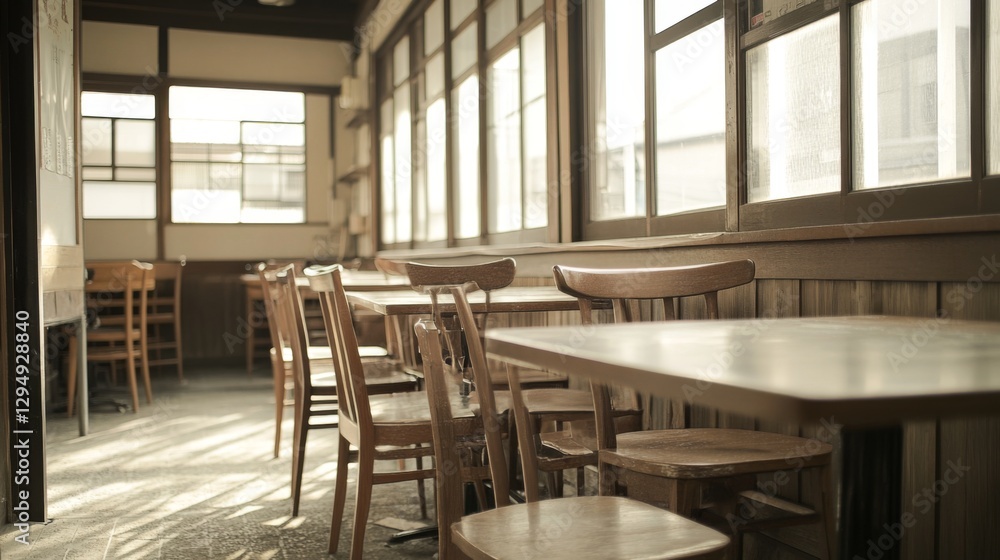 Empty Japanese Restaurant Interior Empty Japanese Restaurant Interior