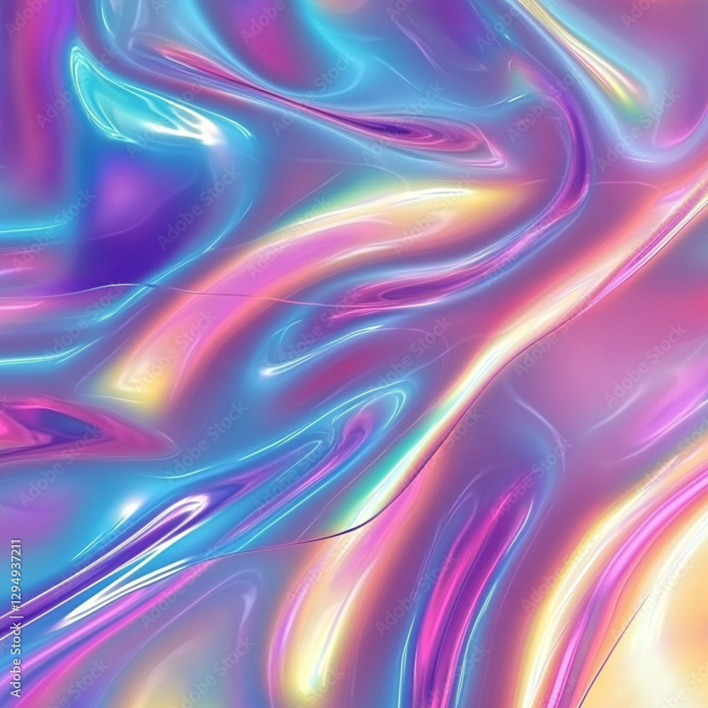 Futuristic Holographic Gradient Background, Generative AI Futuristic Holographic Gradient Background, Generative AI