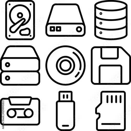 Data storage Icon Set
