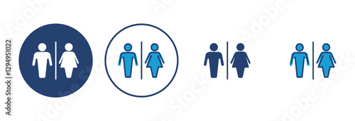 Toilet icon vector. restrooms icon vector. bathroom sign. wc, lavatory