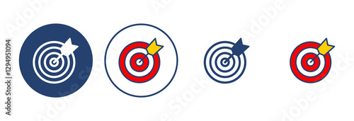 Target icon vector. goal icon vector. target marketing icon vector