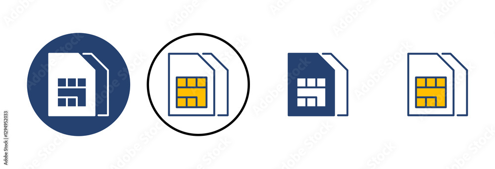 Fototapeta premium Sim card icon vector. dual sim card icon vector