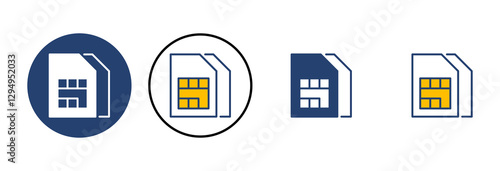 Sim card icon vector. dual sim card icon vector