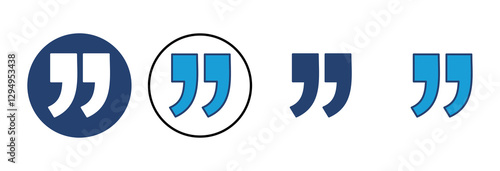 Quote icon vector. Quotation mark symbol.