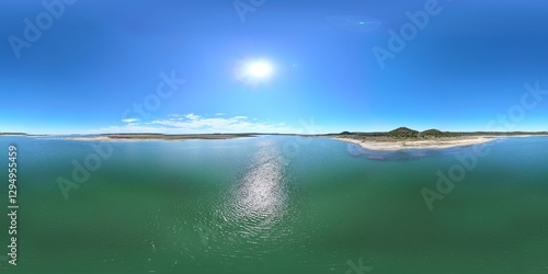 Teal colored waters of Stillhouse Lake photo