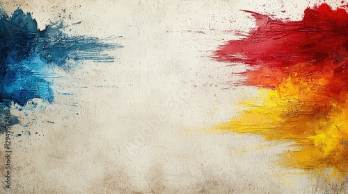 Abstract colorful paint strokes blending on a textured background, ideal for artistic projects