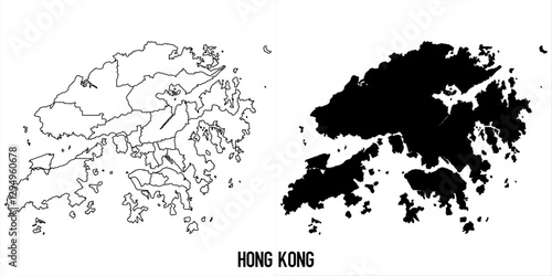 High detailed vector map - hong kong