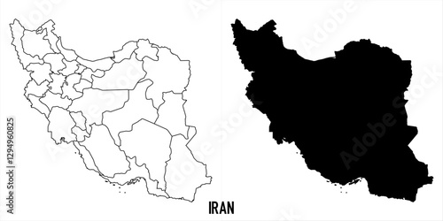 High detailed vector map - iran