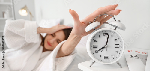 Displeased young woman turn...