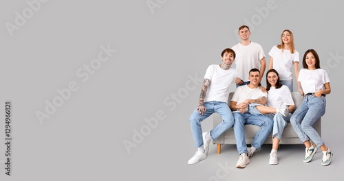 Group of young people in st...