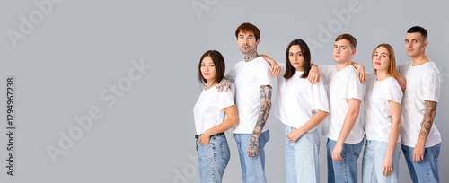Group of young people in st...