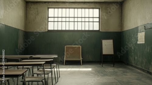 Empty Classroom, Dusty Interior