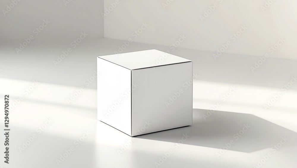 White horizontal rectangle blank box from top side far angle White horizontal rectangle blank box from top side far angle