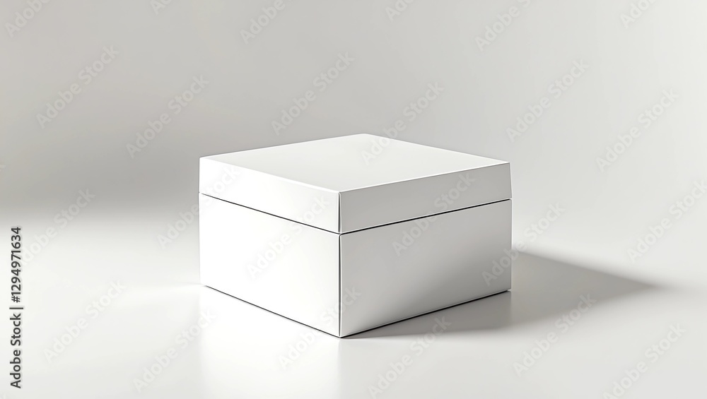 White horizontal rectangle blank box from top side far angle White horizontal rectangle blank box from top side far angle