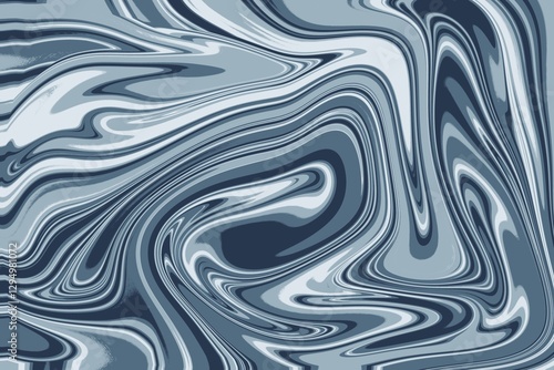 Soft blue and navy marble texture with flowing liquid patterns. Elegant background concept