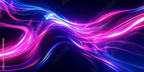 Wallpaper Mural A visually stunning 3D abstract background with swirling neon vortexes, glowing fractal patterns, and seamless digital reflections. The smooth energy waves create a futuristic and immersive experience Torontodigital.ca