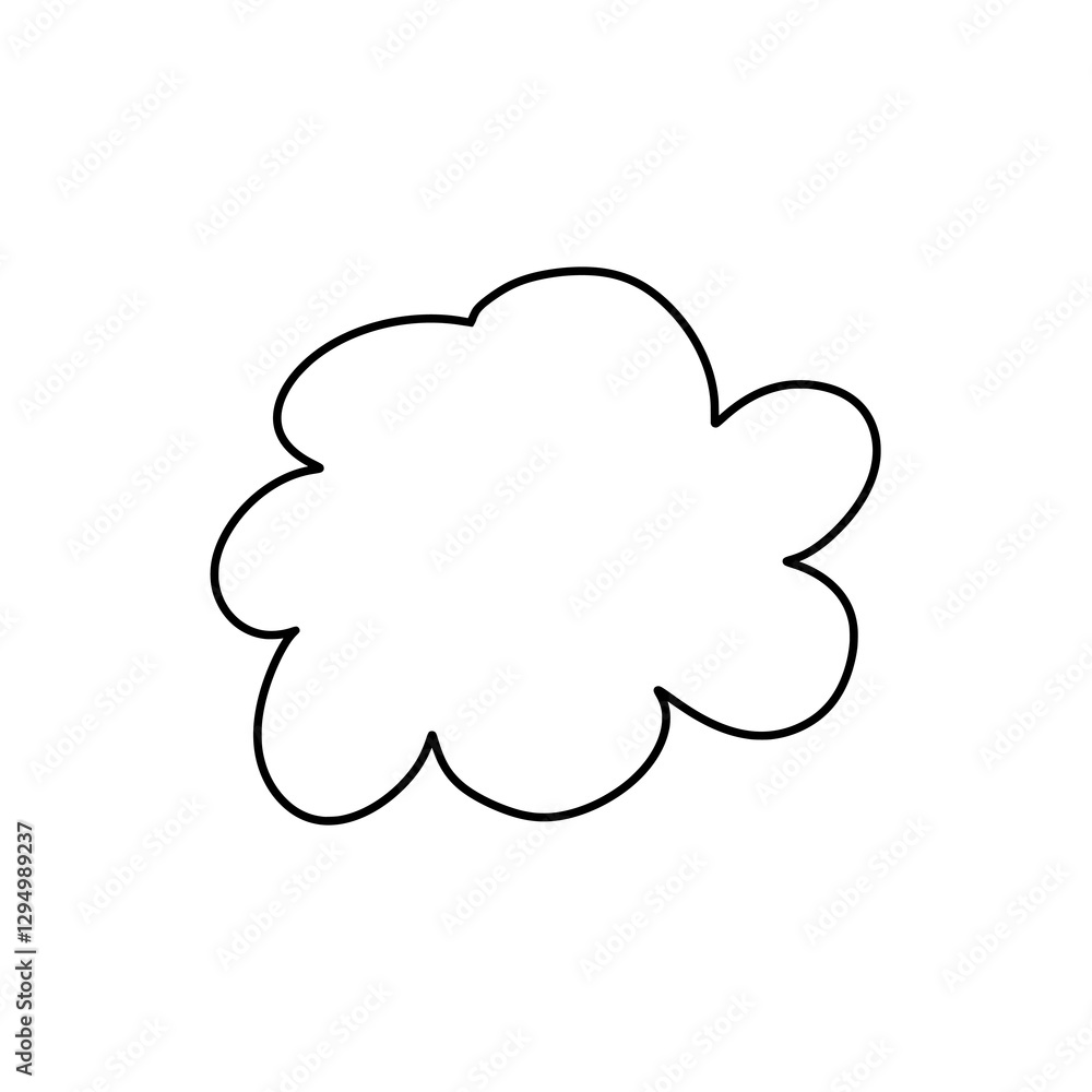 Bubble speech outline style on white background. Bubble speech for comic decoration Bubble speech outline style on white background. Bubble speech for comic decoration