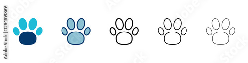 Paw icon vector isolated on white background. Paw Print icon