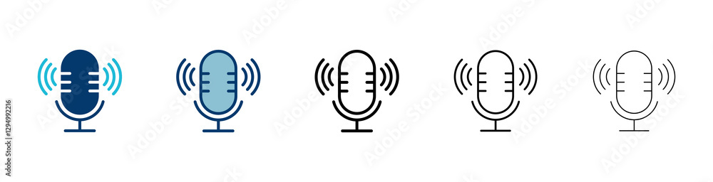 Microphone Icon vector isolated on white background. Mic sign. Karaoke microphone icon. Broadcast mic sign Microphone Icon vector isolated on white background. Mic sign. Karaoke microphone icon. Broadcast mic sign