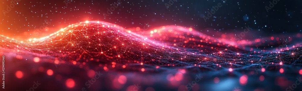 Obraz premium Abstract Network Design Illuminated by Ambient Light
