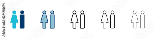 Man and woman icon vector isolated on white background. male and female symbol