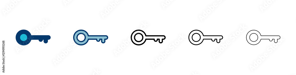 Key icon vector isolated on white background. Key vector icon. Key symbol. security Key icon vector isolated on white background. Key vector icon. Key symbol. security
