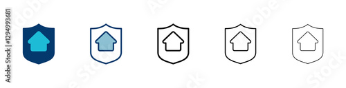 Home insurance icon vector isolated on white background. home protection icon