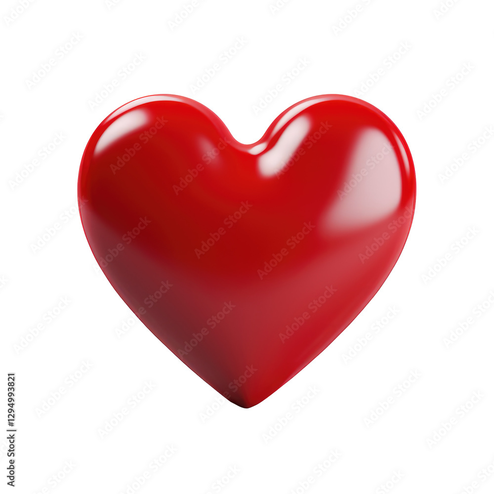 Red heart shape on transparent background Red heart shape on transparent background