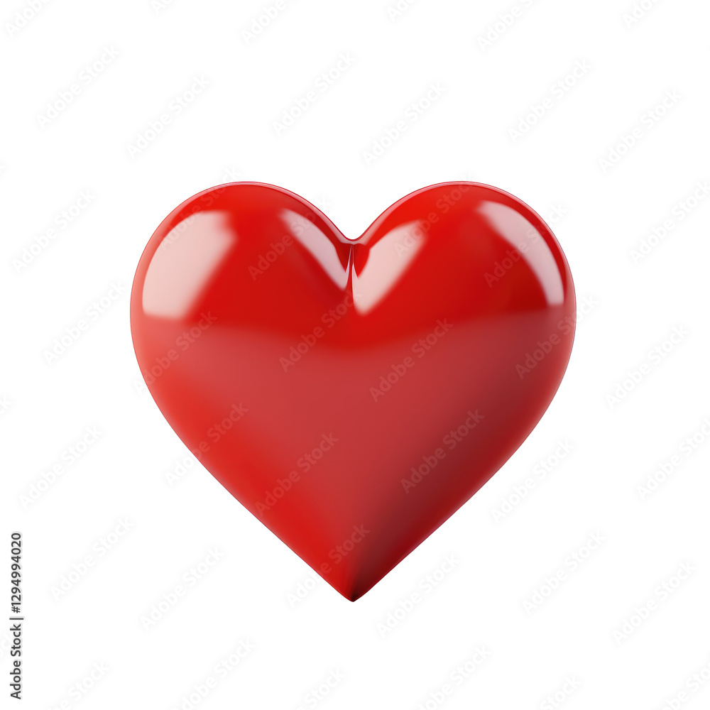 Red heart shape on transparent background Red heart shape on transparent background