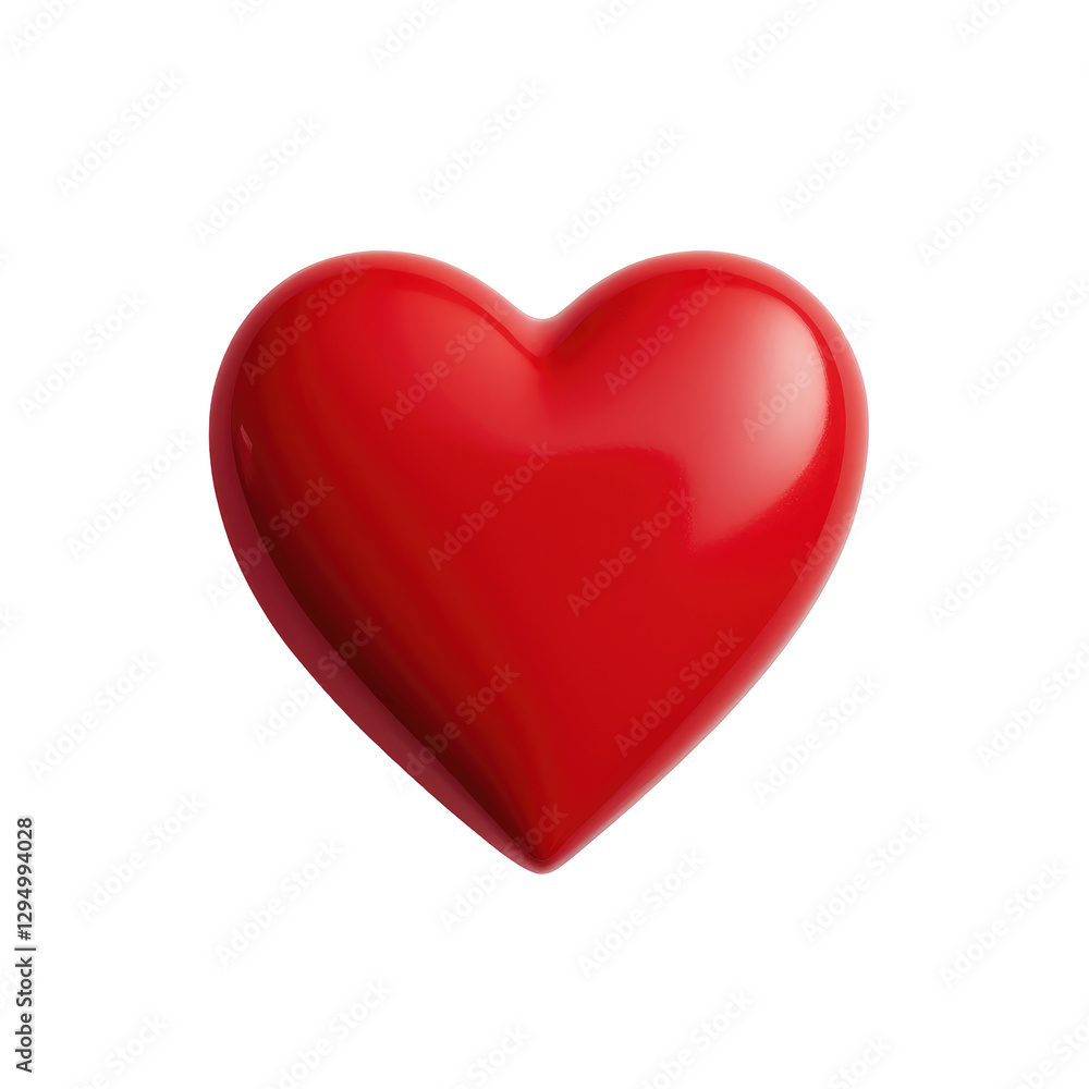 Red heart shape on transparent background Red heart shape on transparent background
