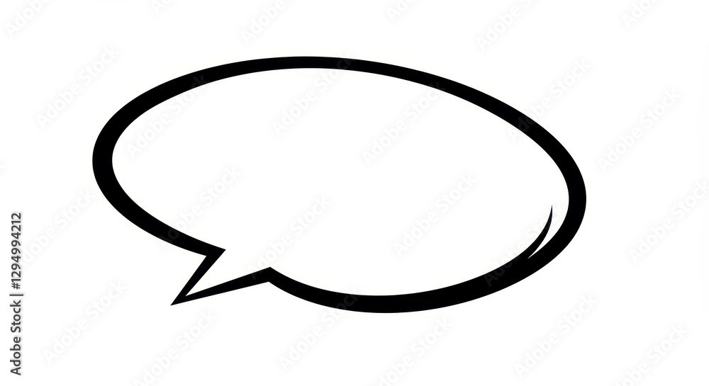 Simple Black Speech Bubble Graphic Design Element Simple Black Speech Bubble Graphic Design Element