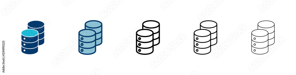 Database icon vector isolated on white background. database vector icon Database icon vector isolated on white background. database vector icon