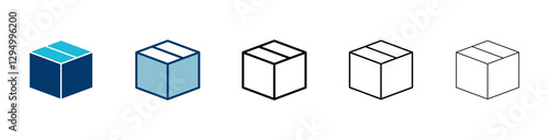 Box icon vector isolated on white background. Cardboard box, packaging open. Box vector icon