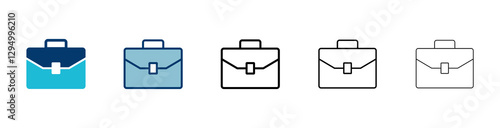 Briefcase icon vector isolated on white background. Briefcase vector icon